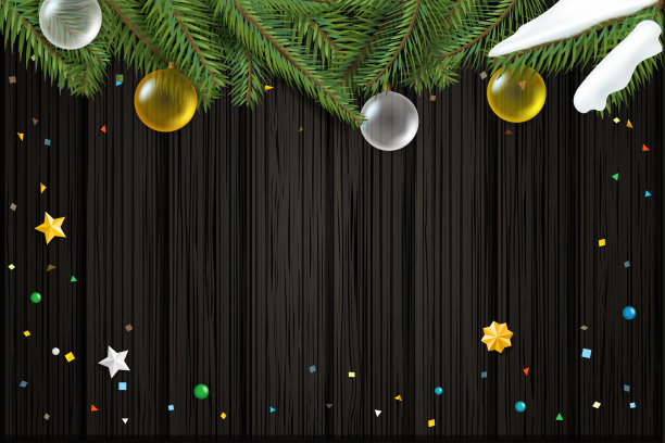 节日快乐。圣诞祝福卡片向量模板。顶视图的作文素材图片