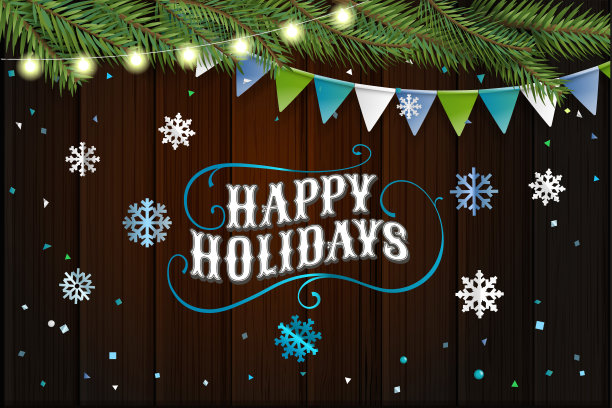 节日快乐贺卡。最好的祝福。顶视图的作文素材图片