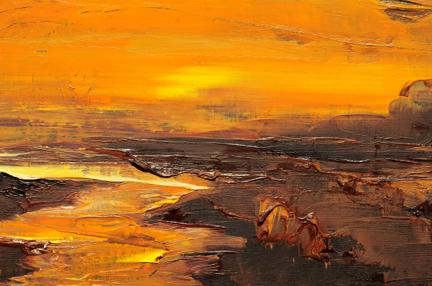 抽象艺术背景橙色，黄色，棕色图片下载