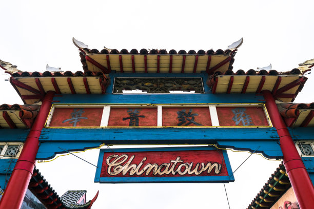 美国加州洛杉矶唐人街入口图片下载