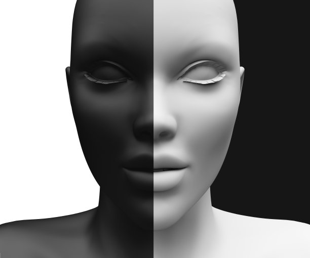 面对女人用一种黑白分离的观念图片下载