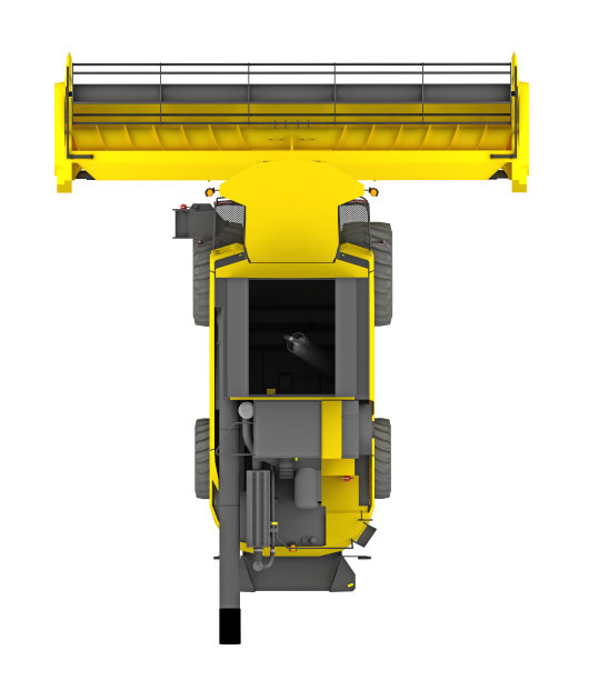 联合收割机俯视图图片下载