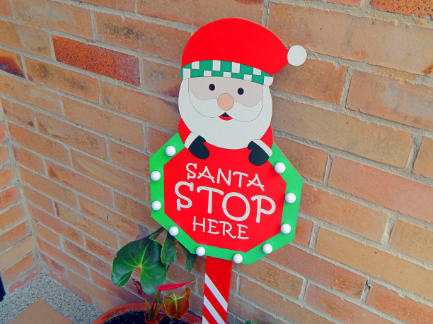 圣诞老人停在这里图片下载