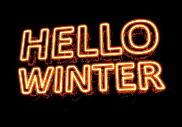 霓虹灯-你好冬天图片下载