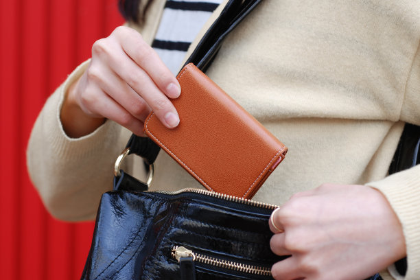 把钱包放进包里的场景图片下载