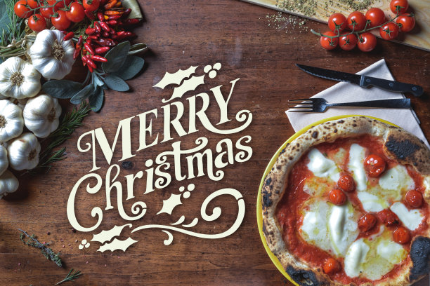 圣诞快乐披萨图片下载