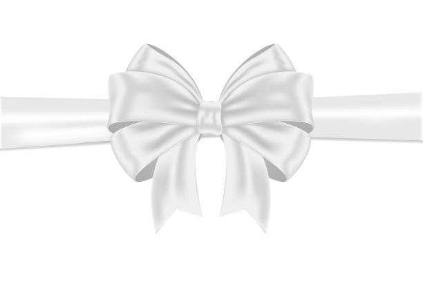 白丝带蝴蝶结包装图片下载