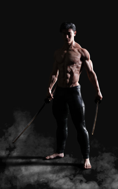 人类肖像的一个英俊的肌肉古代战士图片下载