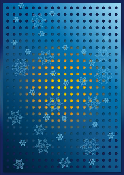 蓝色背景上的雪花图片下载