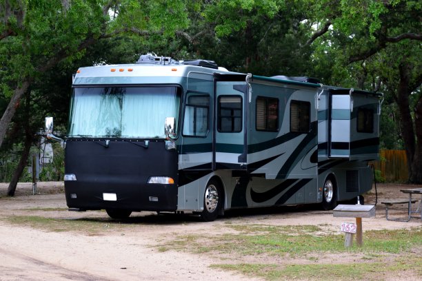 露营地的房车公园图片下载
