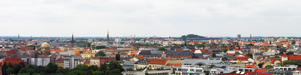 德国柏林。全景城市。柏林市中心鸟瞰图从柏林Dom的顶部。从上面俯瞰柏林市中心。城市的天际线和风景。新会堂图片下载