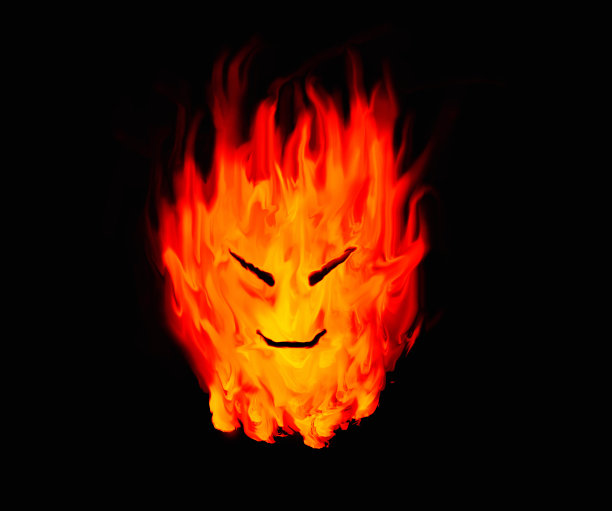 魔鬼的火。危险火焰的图像图片下载