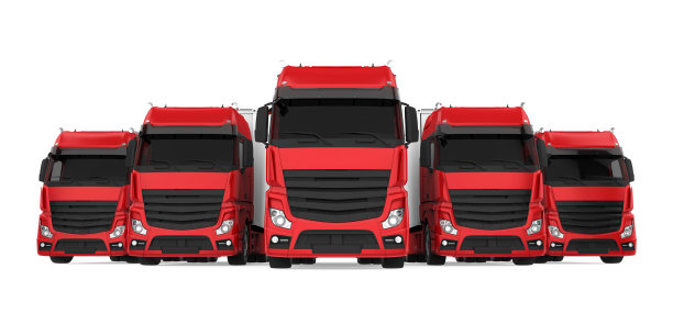 货物运输船队孤立图片下载