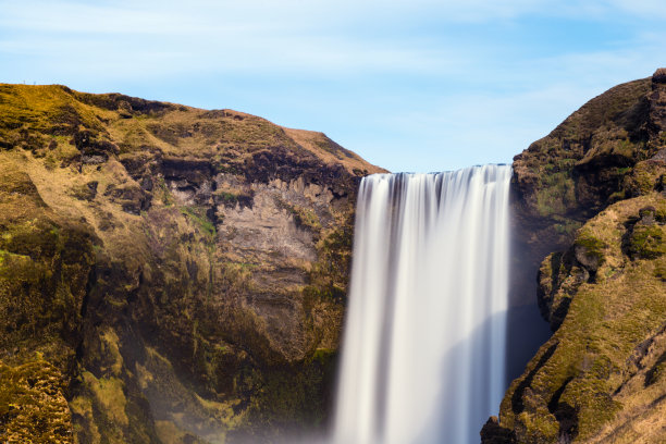 冰岛南部的斯科加佛斯瀑布景观图片下载