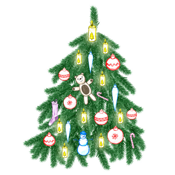 圣诞树孤立图片下载