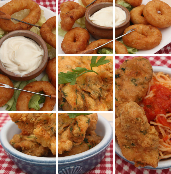 蒜泥蛋黄酱鱿鱼鳕鱼油饼图片下载