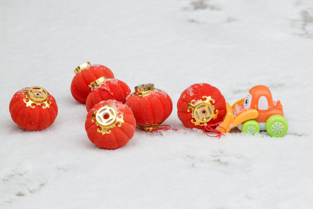 雪里的红灯笼图片下载