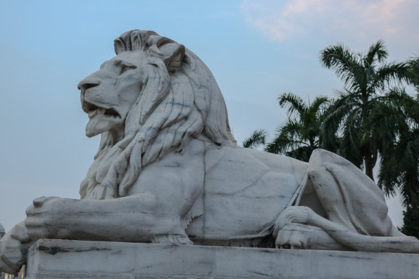 狮子雕像，加尔各答纪念馆，加尔各答图片下载