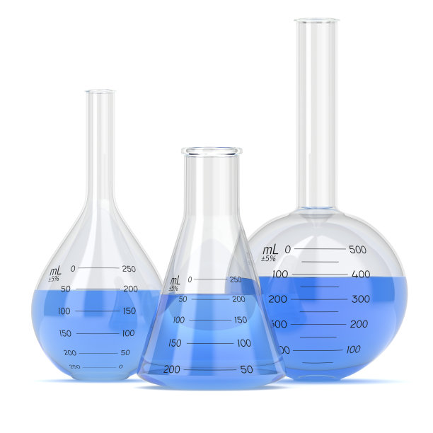 3D渲染一套化学用具图片下载