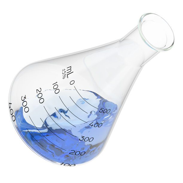 3D渲染化学试管白色背景图片下载