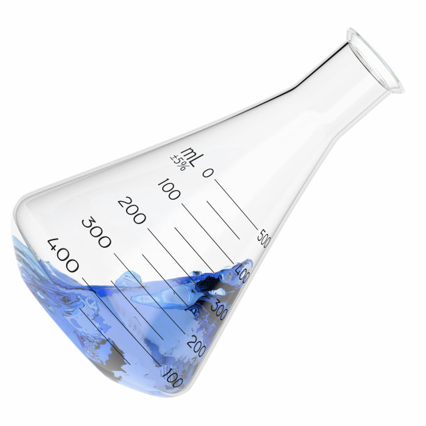 3D渲染化学试管白色背景图片下载