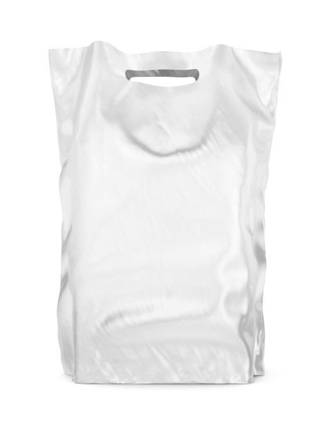 空白塑料购物袋孤立在白色背景图片下载