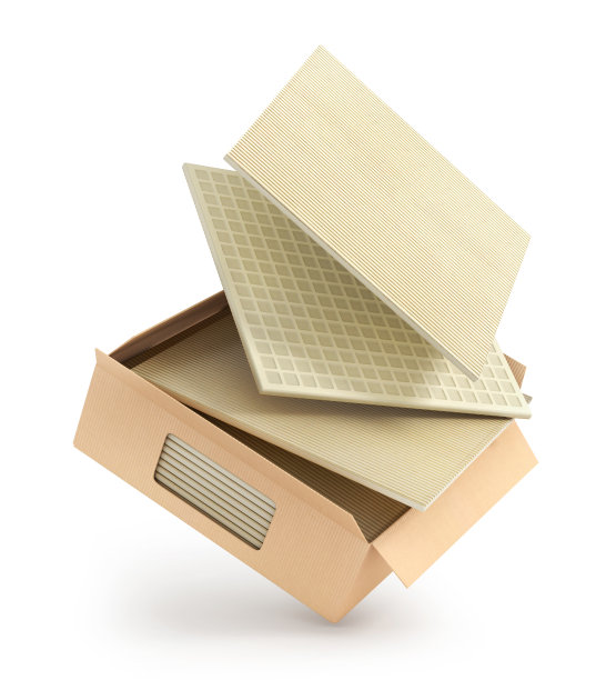 包装上的瓷砖隔离上有白色。三维演示图片下载