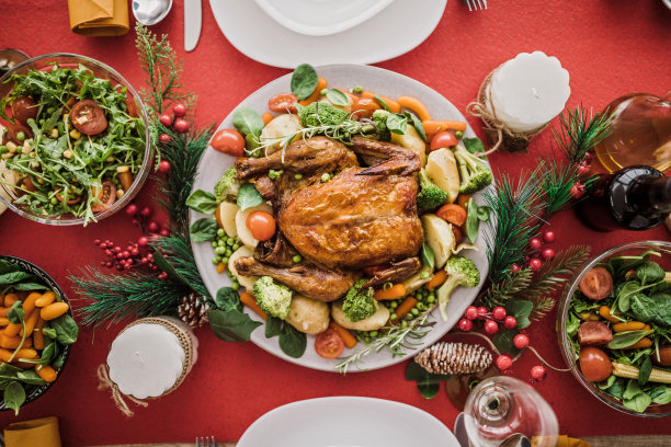 传统烤圣诞大餐图片下载