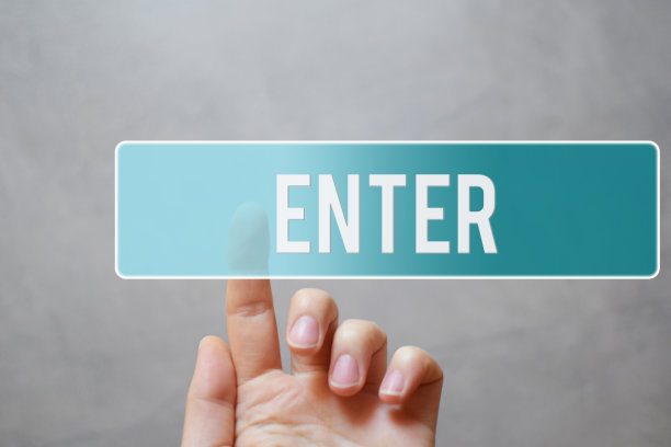 输入-手指按蓝色透明按钮图片下载