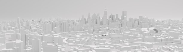 城市建筑3d插图图片下载