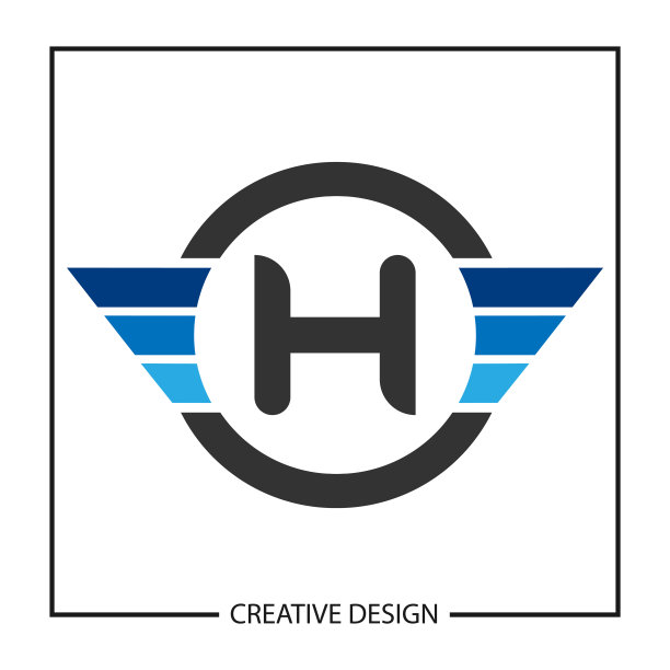 首字母H标志模板矢量设计图片下载