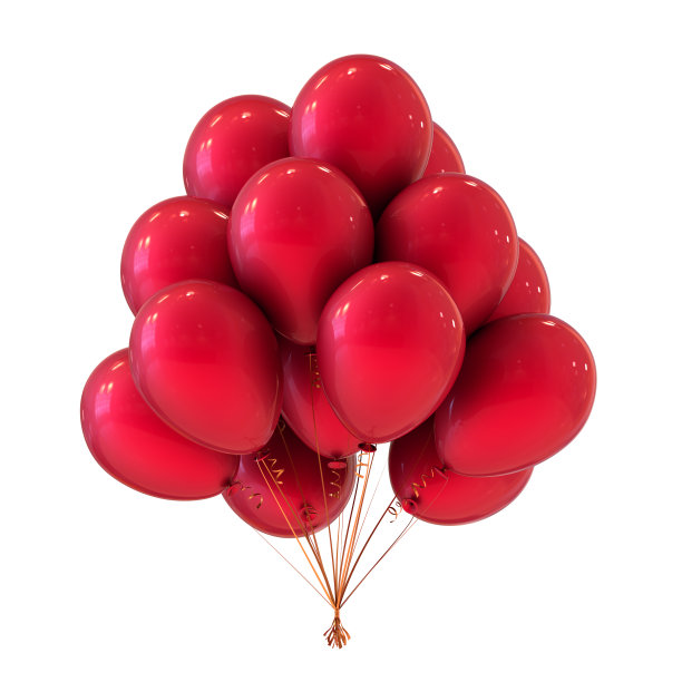 红氦气球团图片下载