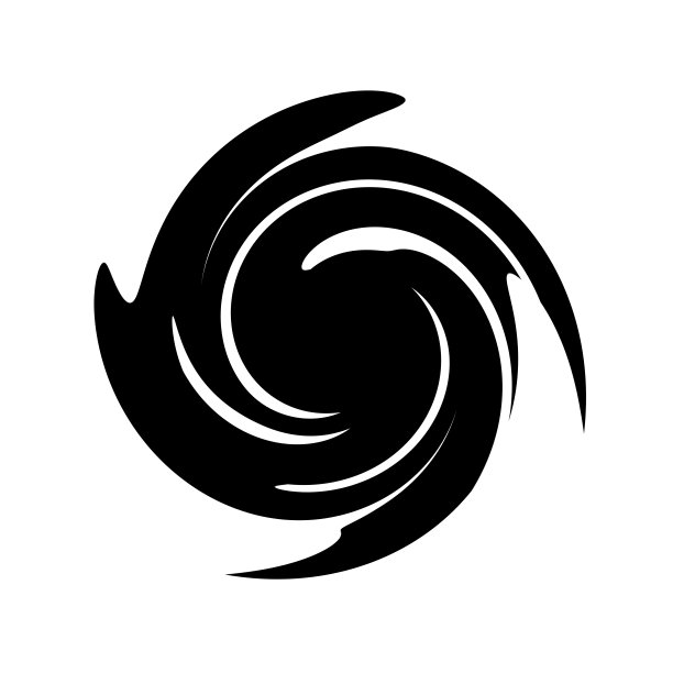 抽象的螺旋在白色的背景上以黑色的圆圈的形式出现。图片下载