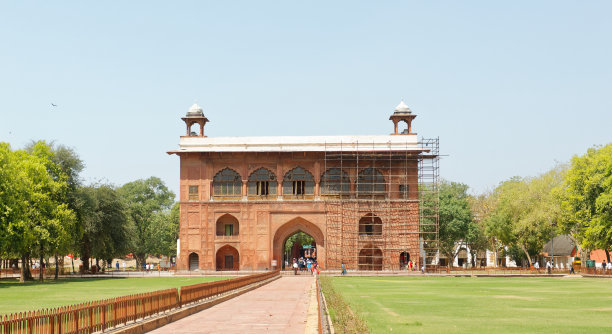 印度德里红堡的naqqar khana(鼓屋)图片下载