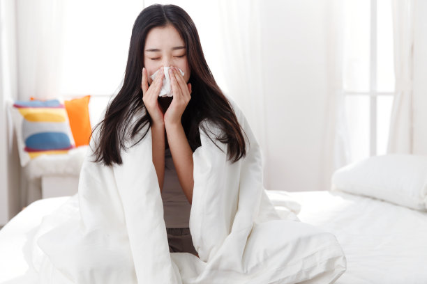 青年女人感冒图片下载