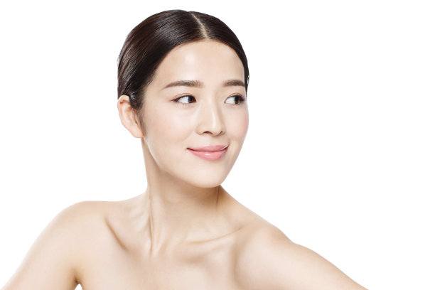青年女人妆面肖像素材图片