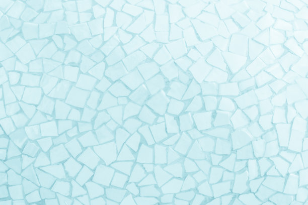 破碎瓷砖马赛克无缝图案。粉彩蓝色瓷砖真实墙高分辨率真实照片或砖无缝纹理内部背景。浴室中不规则的抽象墙纸。图片下载