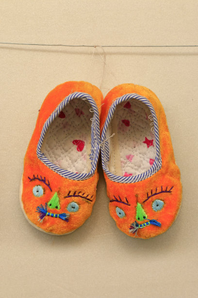 儿童布鞋，特写照片图片下载