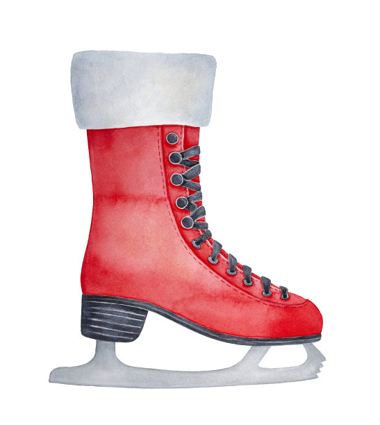 美丽的亮红色图冰与蓬松的皮毛顶部和黑色的花边。复古怀旧风格。图片下载