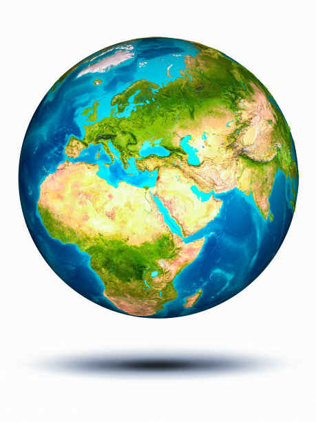 地球上的黎巴嫩，白色的背景图片下载