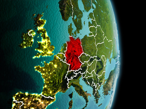 早上，德国在地球上图片下载