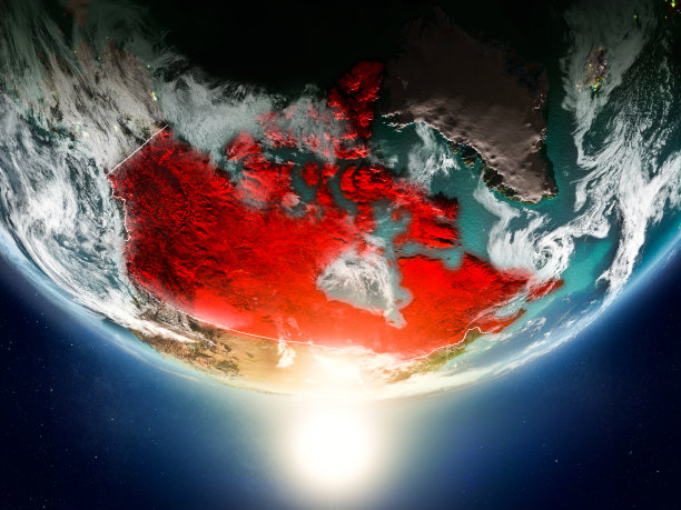 太阳在地球上的加拿大图片下载