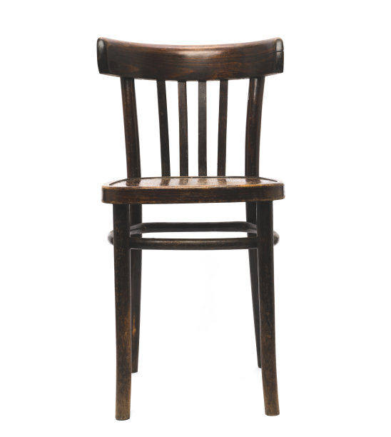 白色背景上孤立的老式古典木椅图片下载