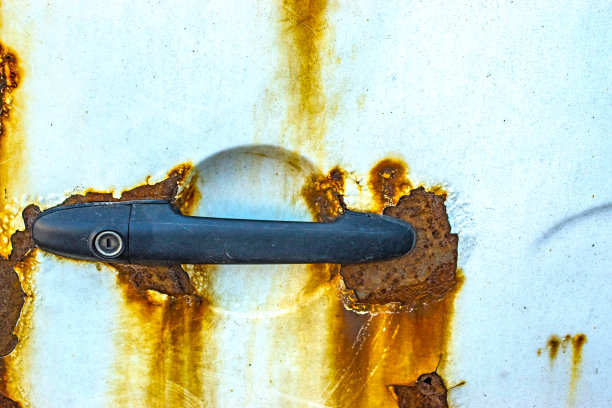 哥本哈根的门把手生锈了。图片下载