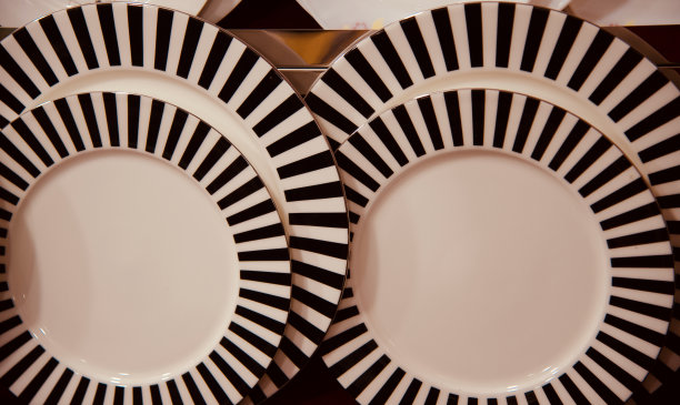 时尚的陶瓷板孤立的对象照片图片下载