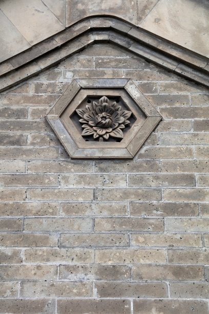 精美的中式壁饰，特写照片图片下载