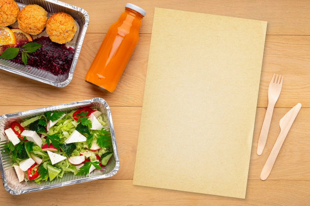 低热量饮食食谱，俯视图，模型，复制空间图片下载