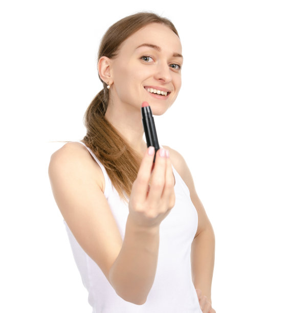 漂亮女人手里拿着美丽时尚的口红图片下载