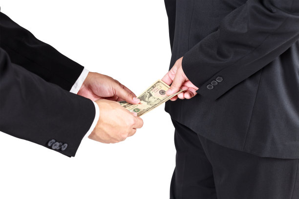 商人收受贿赂的背后概念图片下载