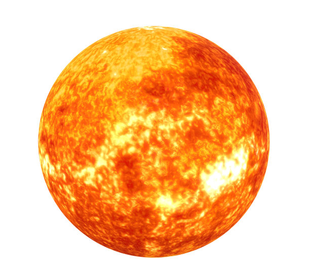 太阳与太阳系隔离图片下载